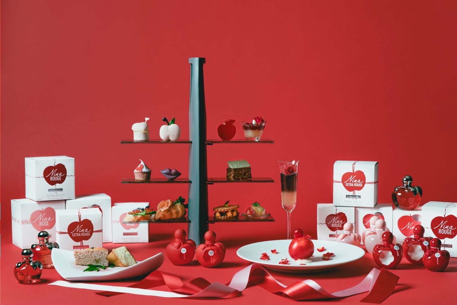 ニナ リッチ×京都「ザ・サウザンド キョウト」アフタヌーンティー、“恋する香り”のスイーツ