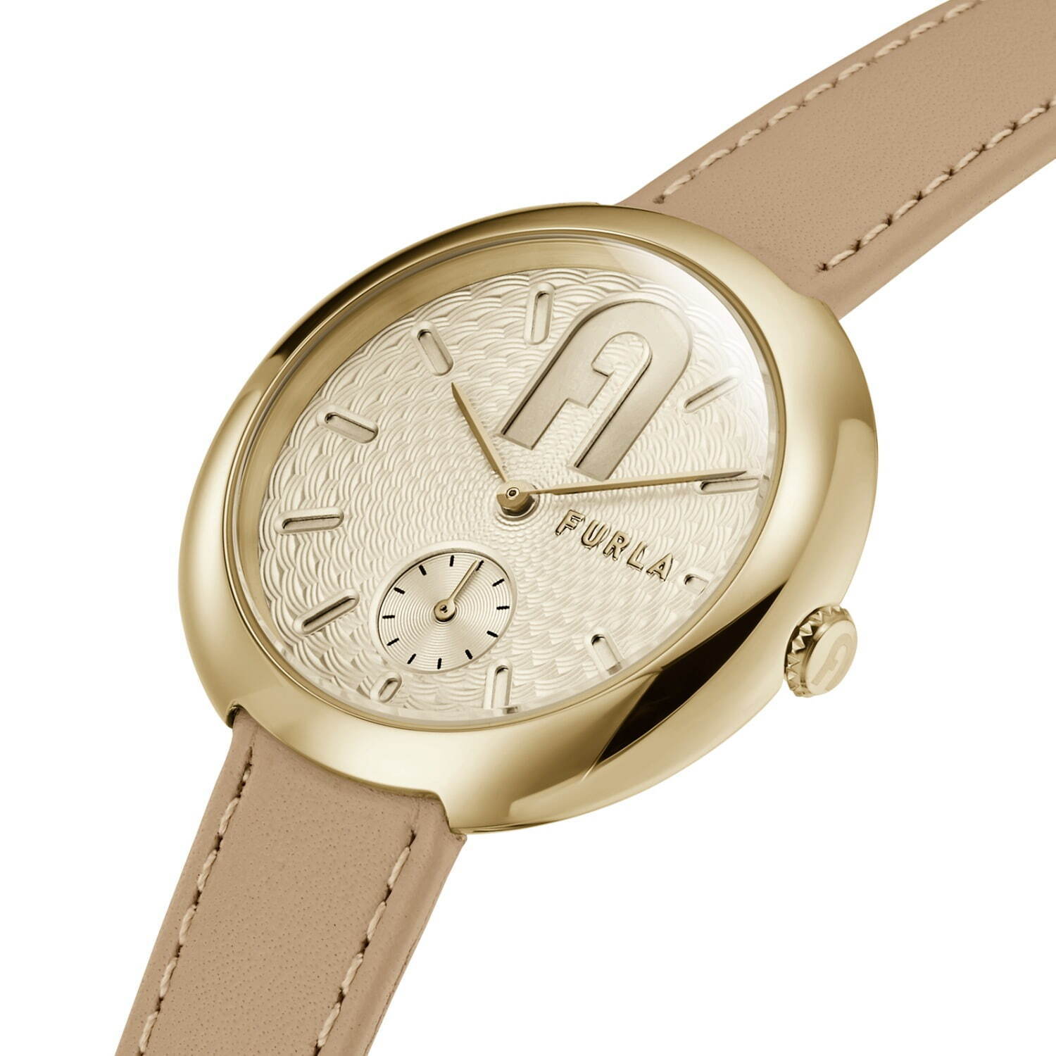フルラ“ふっくらドーム”型腕時計、ゴール×ベージュの新作 - スモールセコンドを配して｜写真4