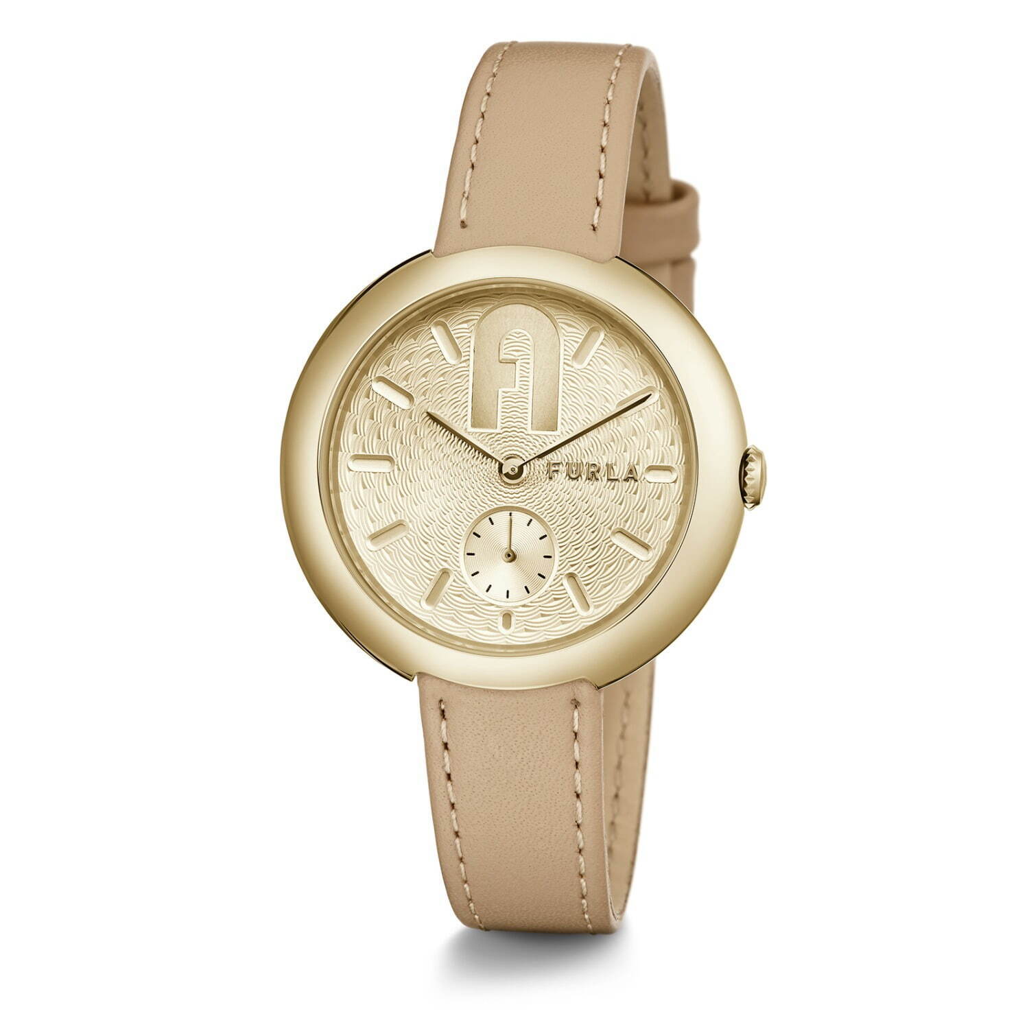 フルラ“ふっくらドーム”型腕時計、ゴール×ベージュの新作 - スモールセコンドを配して｜写真3