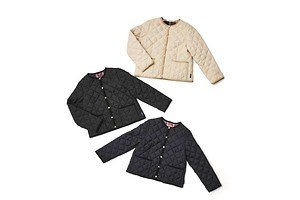 トラディショナル ウェザーウェア×マッキントッシュ フィロソフィー、チェック裏地のキルティングウェア