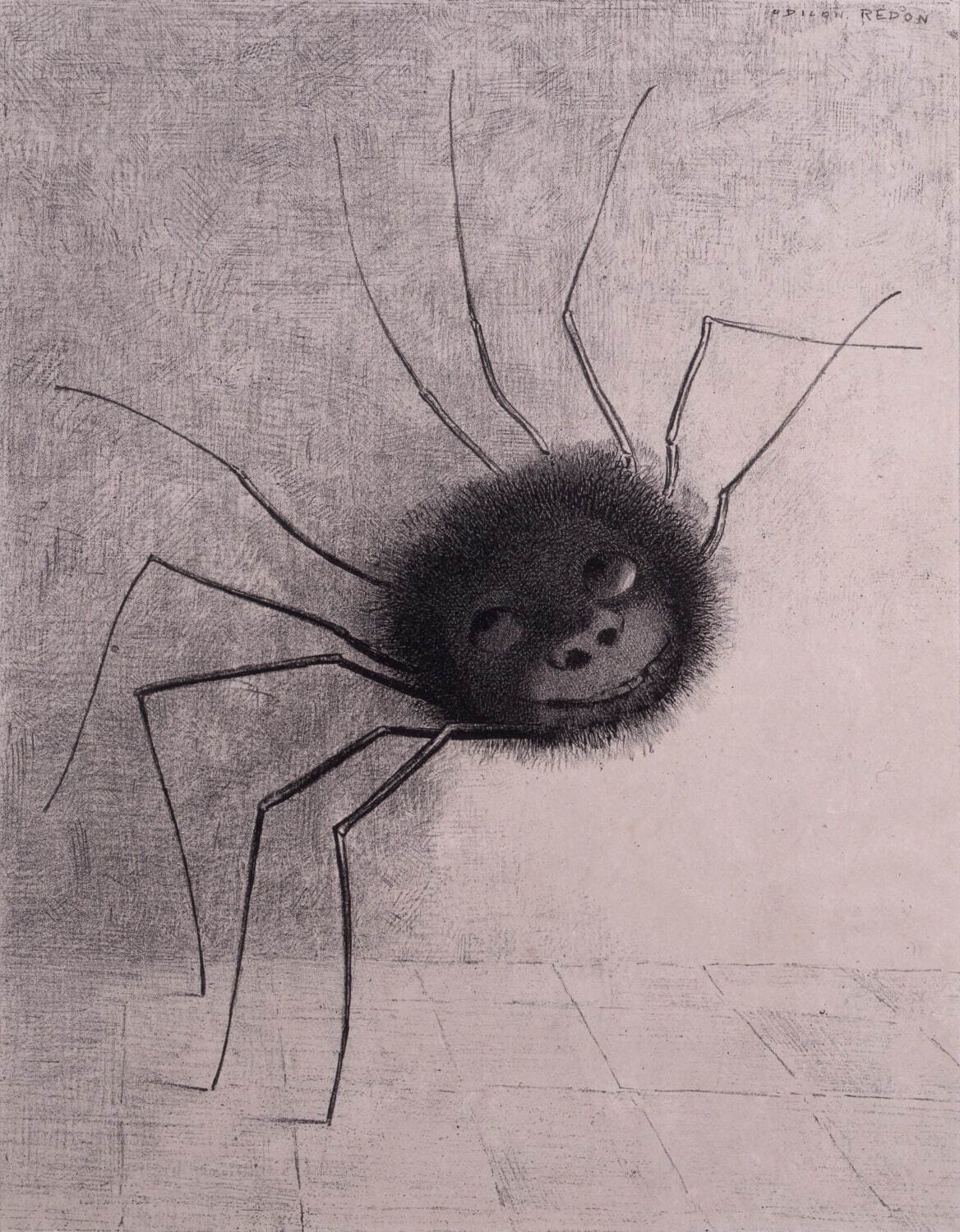 オディロン・ルドン 《蜘蛛》 1887年 岐阜県美術館蔵 ※前期展示