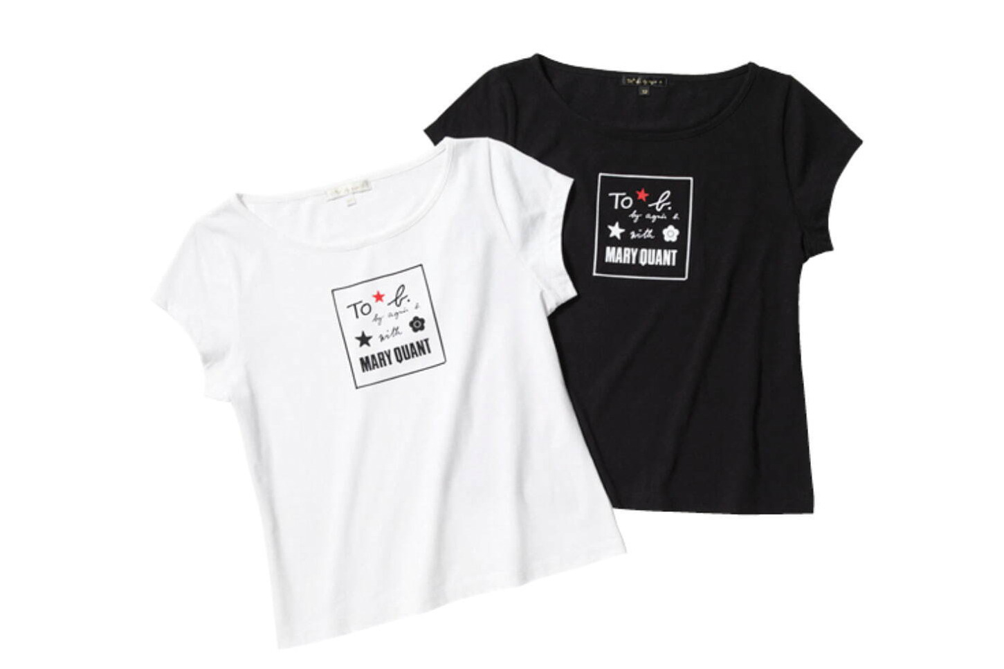 トゥービー バイ アニエスベー×マリークヮント、コラボロゴ入りTシャツ 新商品通販 【新品タグ付未開封】アニエスベー×マリークワント⭐️長袖 カットソー 40 L Tシャツ/カットソー(七分/長袖)