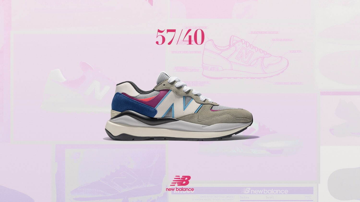 new balance ニューバランス 57/40 スニーカー / M5740CA M5740CB M5740CD M5740SNA M5740SND  M5740VPA / 2024AW