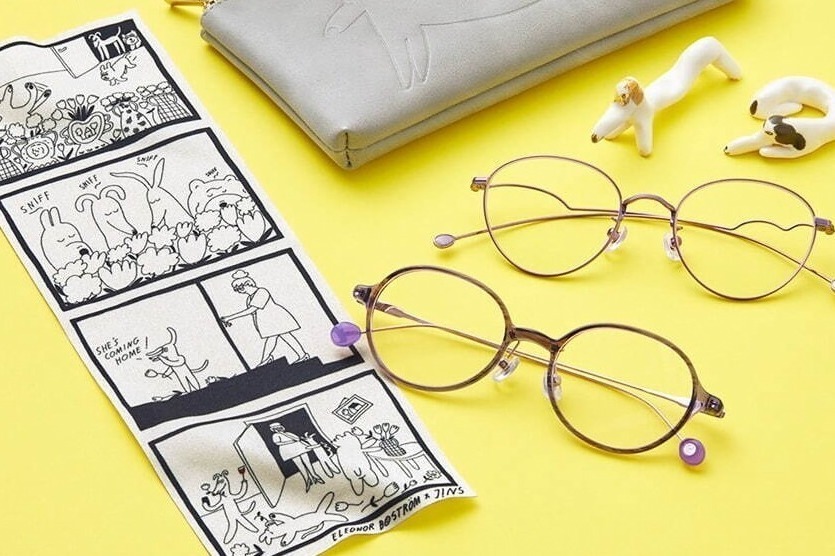 メガネ｜JINS“犬”の鼻やしっぽ、気持ちを表現したアイウェア、エレオノール・ボストロムとコラボ