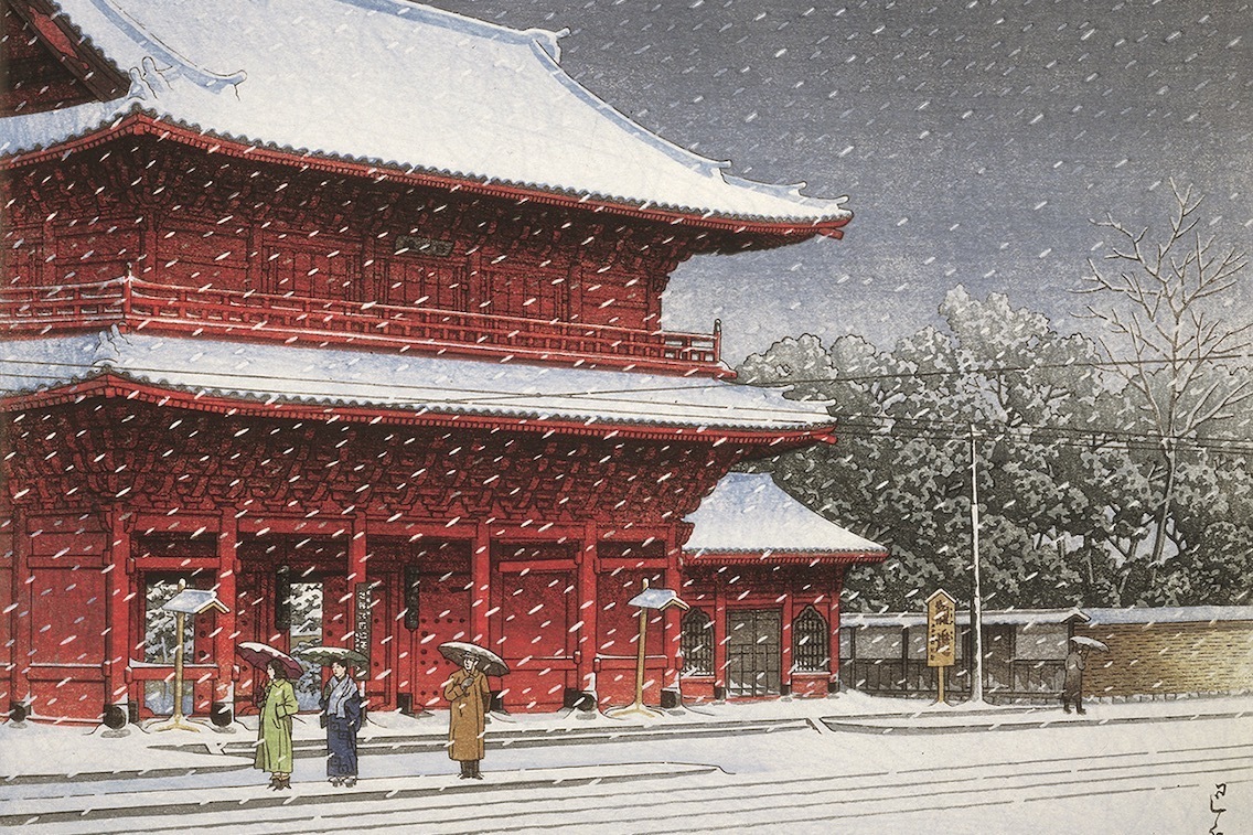 川瀬巴水　木曽川（犬山城）日本新八景 木版画 風景画　古法純手摺　木版画 格安人気 風景画 木版画 木曽川（犬山城）日本新八景 川瀬巴水