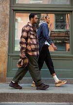 エンジニアド ガーメンツ×ホカ オネオネの厚底スニーカー、動物柄のハラコ＆スウェードアッパー｜写真13