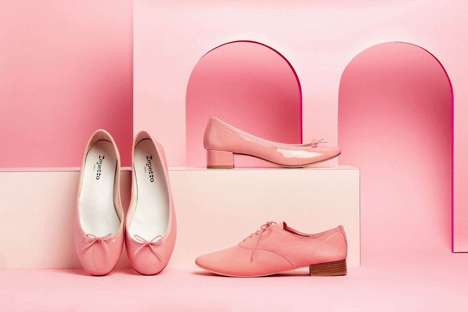 レペット repetto 35 光沢 ピンク　バレエシューズ