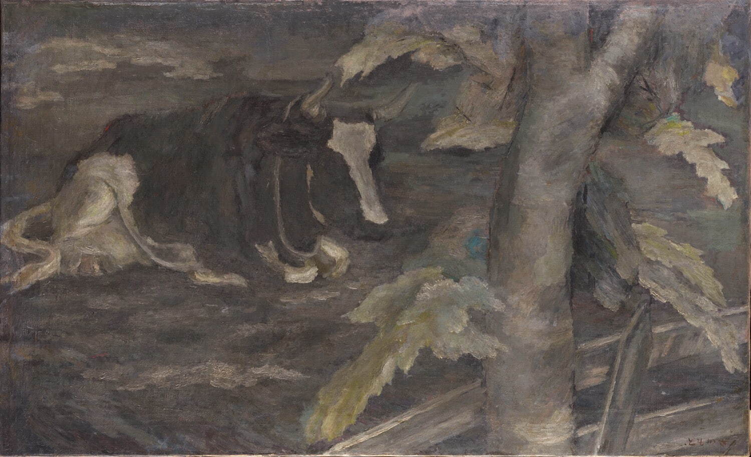 坂本繁二郎《牛》1920年 石橋財団アーティゾン美術館