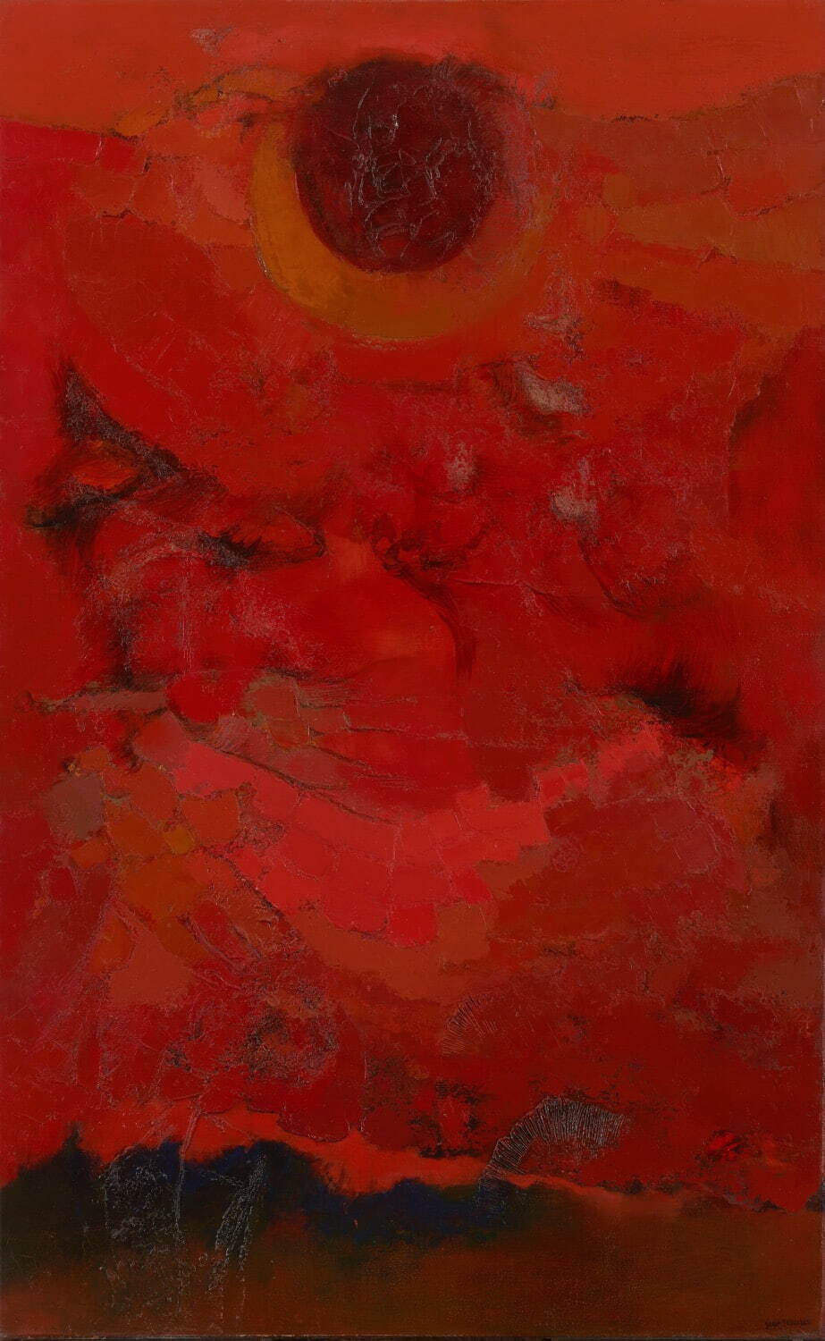 田淵安一《蝕と大地》1956年 北九州市立美術館