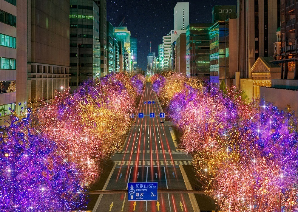 大阪府域 - 「光の饗宴2021」約4kmの“光の道”御堂筋イルミネーション