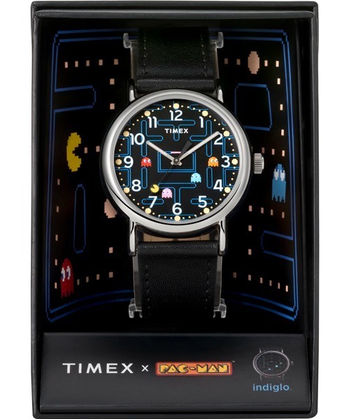 タイメックス×パックマンの腕時計、暗闇で数字や模様が浮かび上がる“光る文字盤”仕様｜写真3