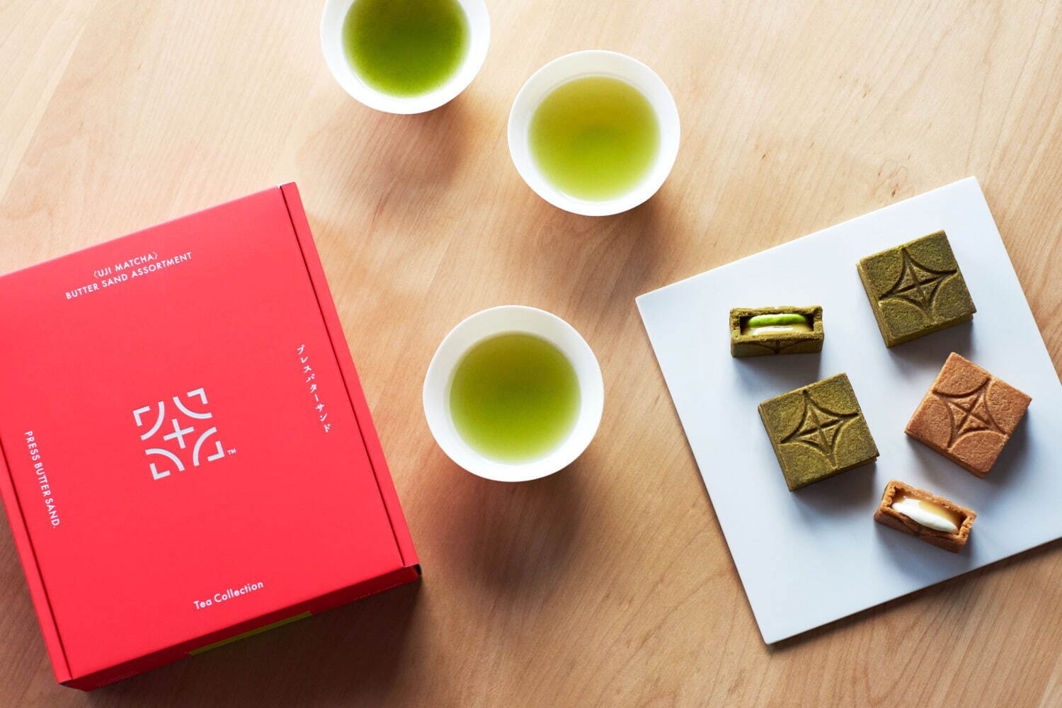 「プレスバターサンド」宇治抹茶バターサンド＆濃厚ブレンド煎茶の秋限定セット、煎茶堂東京とコラボ｜写真8