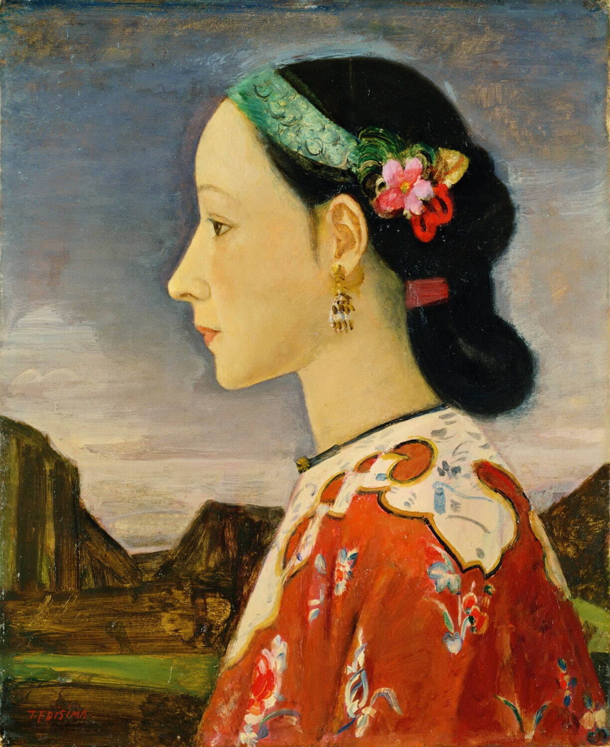 藤島武二《女の横顔》1926-27年 ポーラ美術館蔵