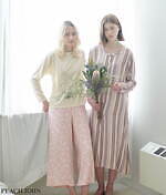 ピーチ・ジョン21年秋ルームウェア、“腹巻付き”フォックス柄パジャマやフェザー柄ロングワンピ｜写真2