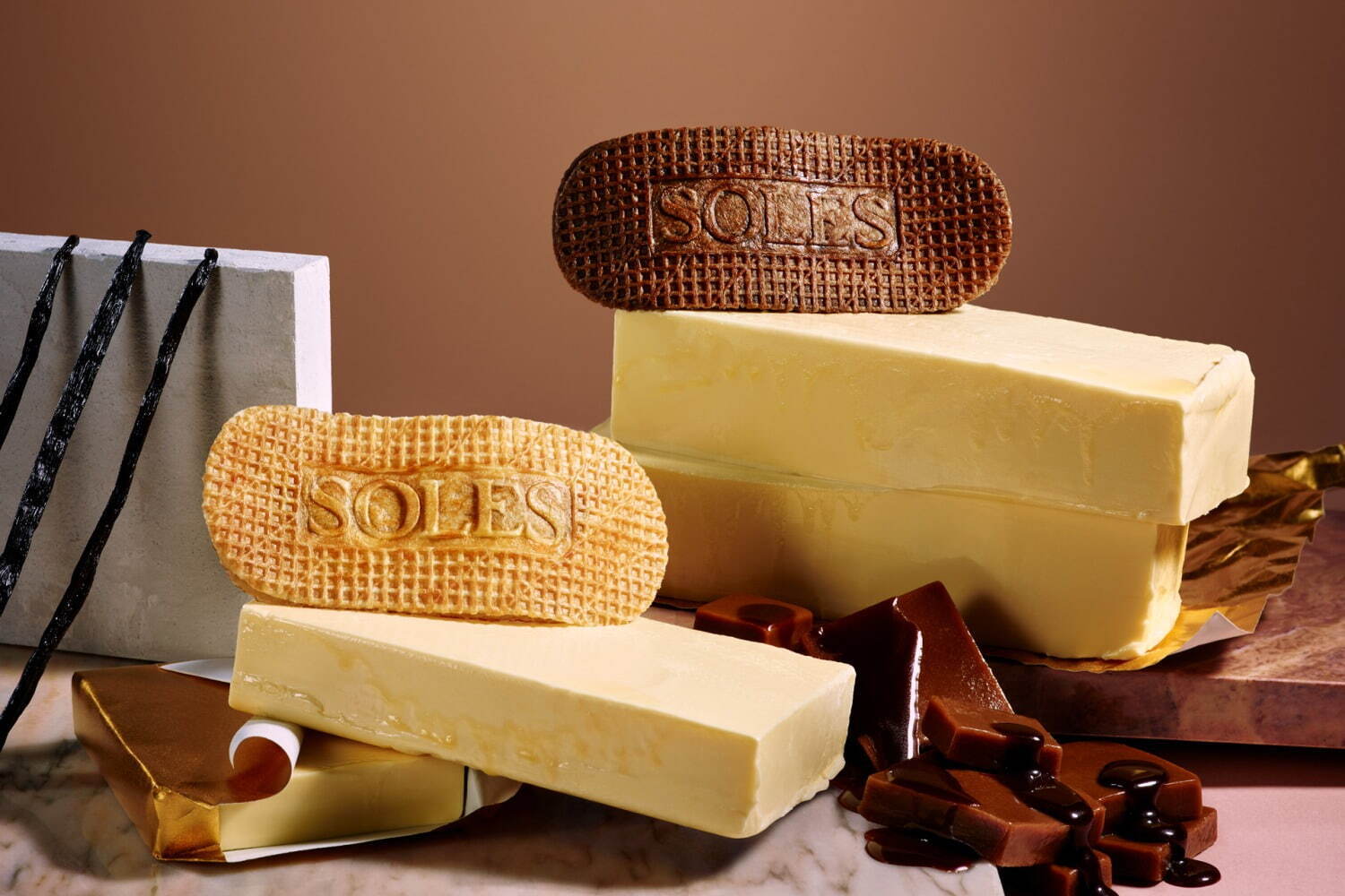 バターゴーフレット専門店「ソールズ ゴーフレット」“もちシャリ”食感焼き菓子に新作キャラメル