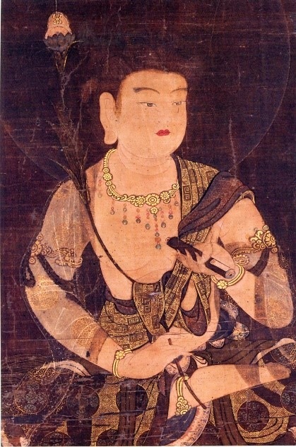 文殊菩薩像(部分) 鎌倉時代 大和文華館蔵