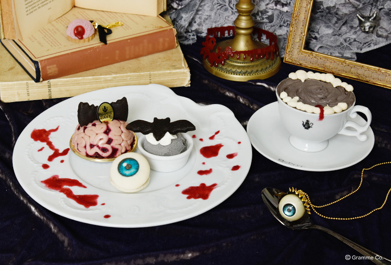 Q-pot CAFE.のハロウィン“脳みそケーキ”や“眼帯オバケちゃん”のスイーツプレート｜写真2