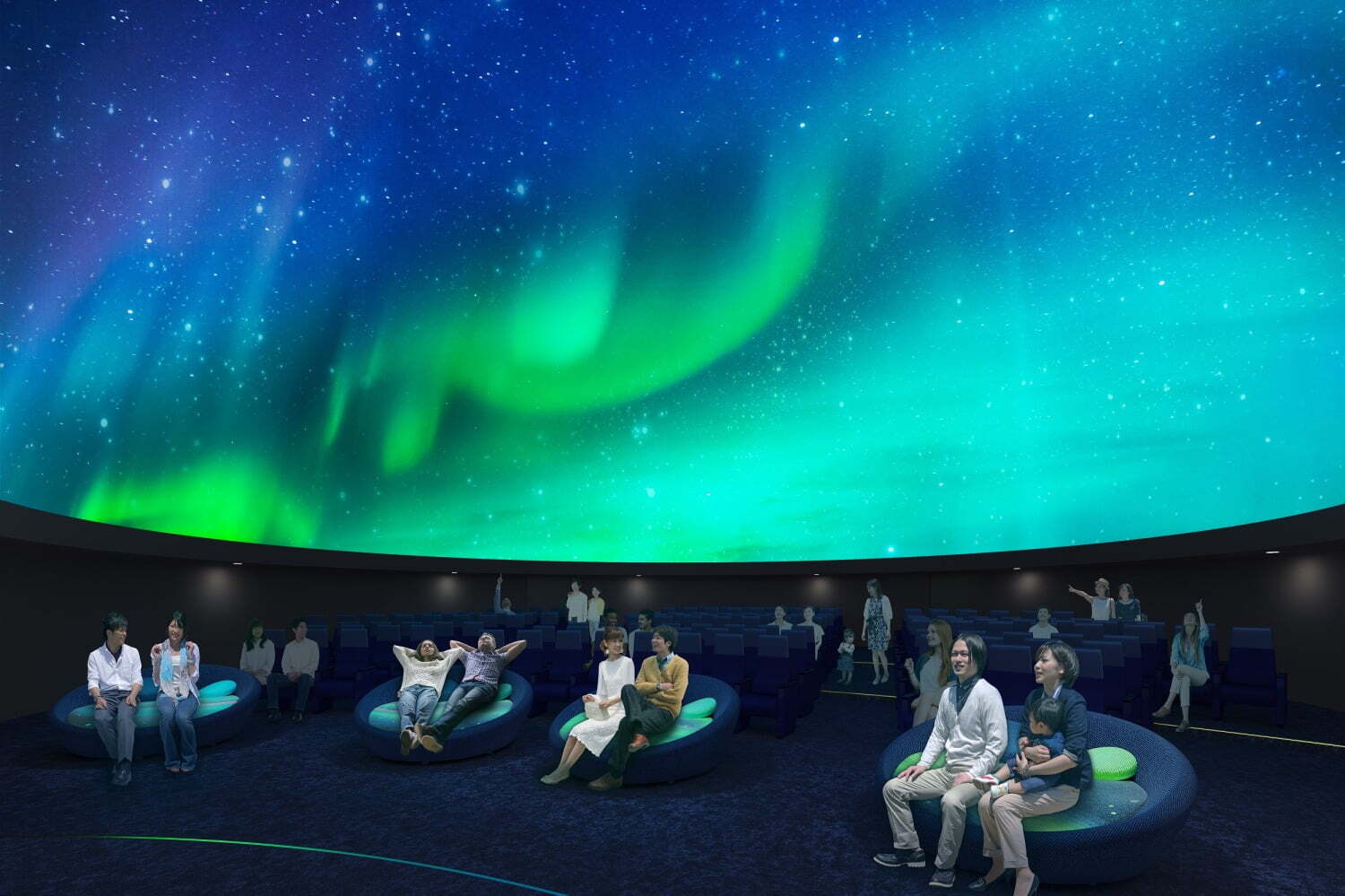 地球モチーフ｜「コニカミノルタプラネタリウム満天」名古屋にオープン、LEDドームで360°星空体験