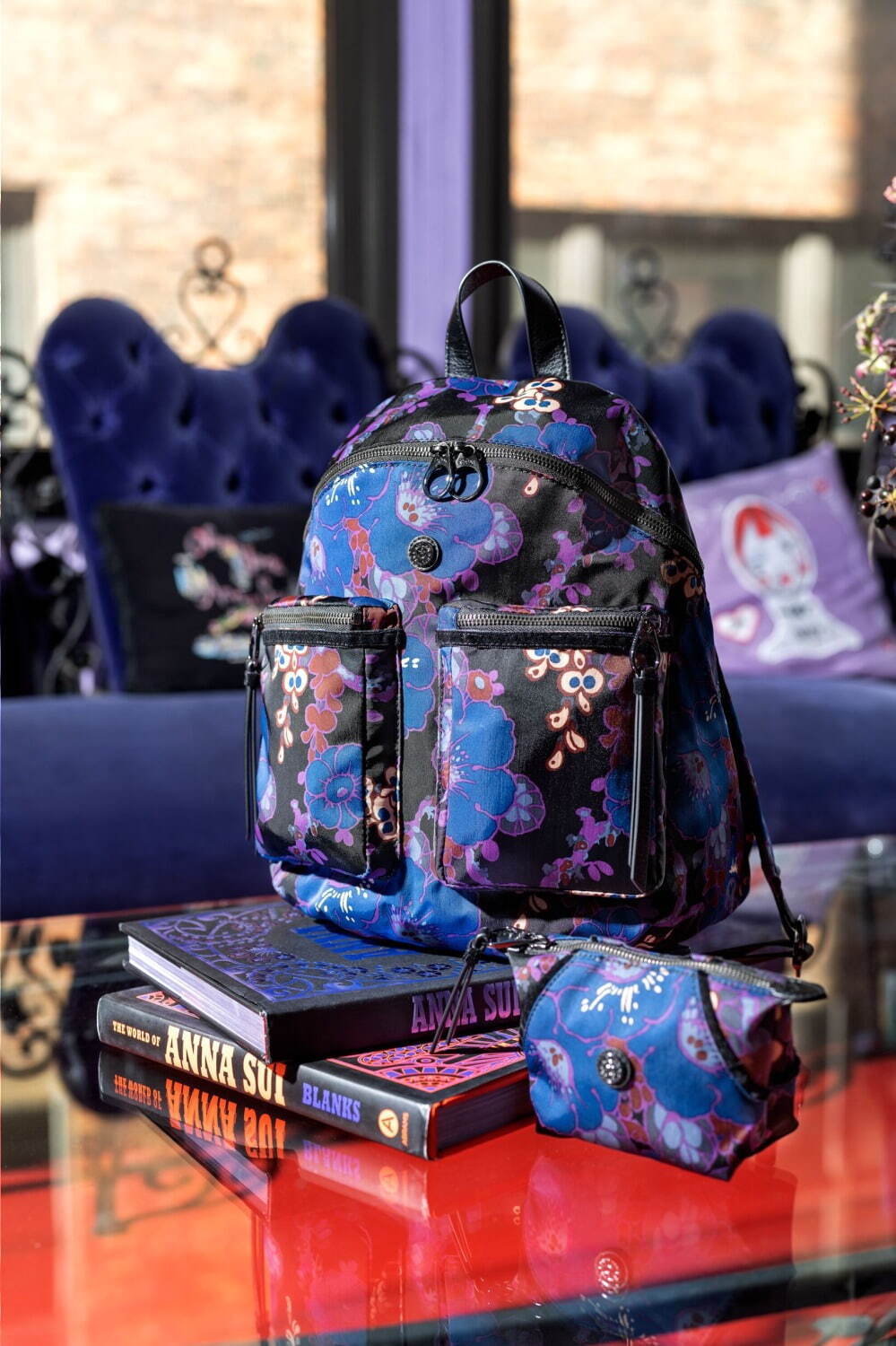 Kipling X ANNA SUI コラボリュック 美品素材ナイロン100% - リュック