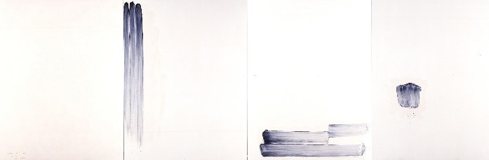 李禹煥《風と共に》1991年 油彩、岩絵具、カンヴァス