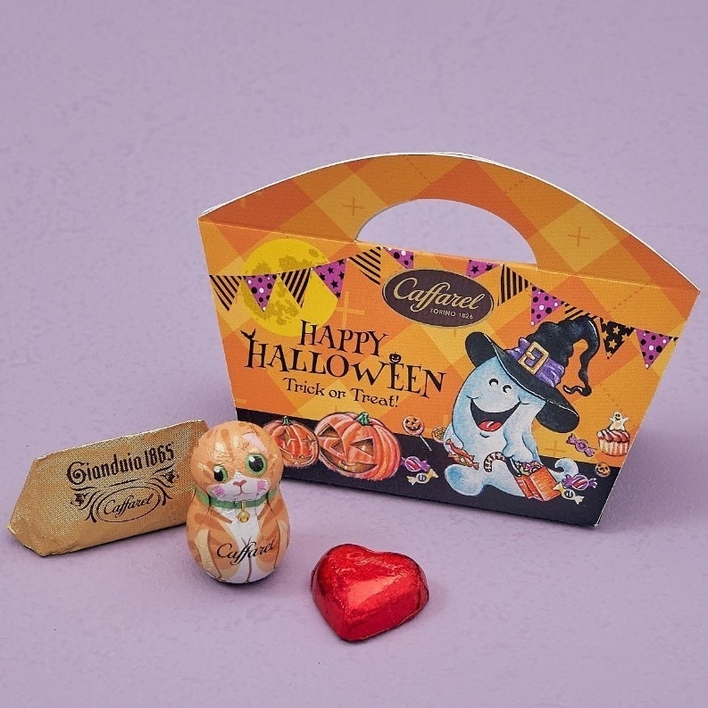 カファレルのハロウィン限定チョコレート、黒猫＆かぼちゃを描いたジャンドゥーヤ缶やきのこ型チョコ｜写真4