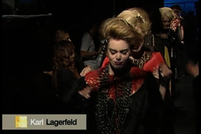 CNNj のインタビュー番組「トーク・アジア」にカール・ラガーフェルドが登場