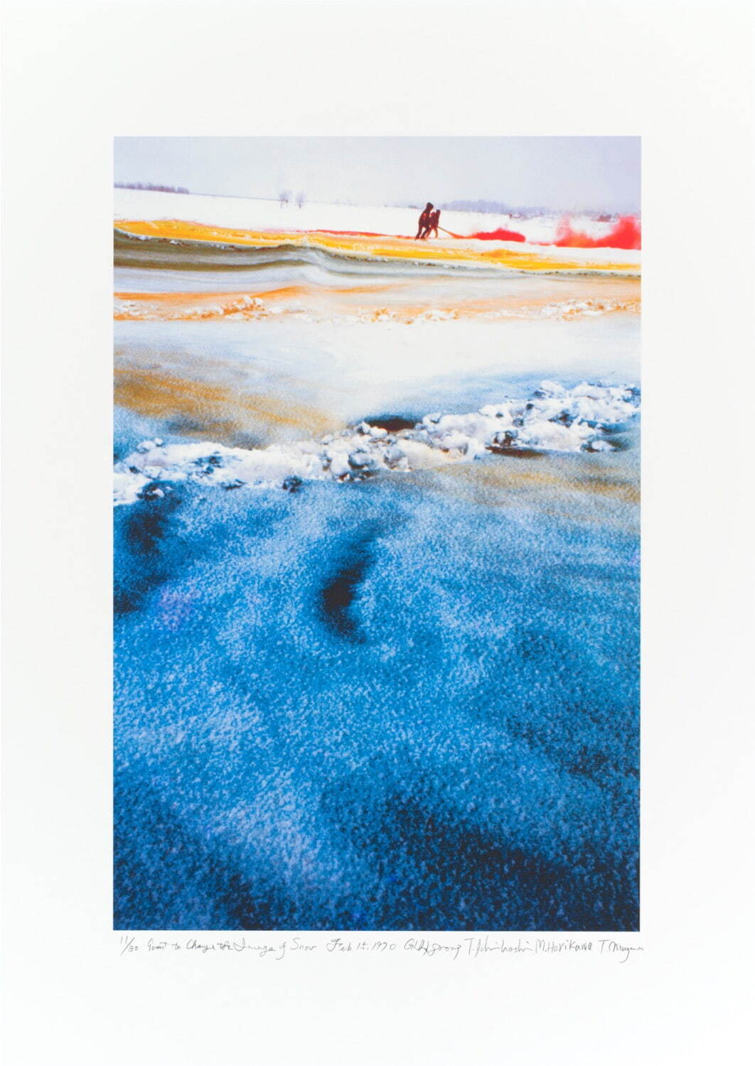 グループGUNの「雪のイメージを変えるイベント」(信濃川の雪のハプニング、1970年2月15日) 1970/2009年 撮影:羽永光利 国立国際美術館蔵