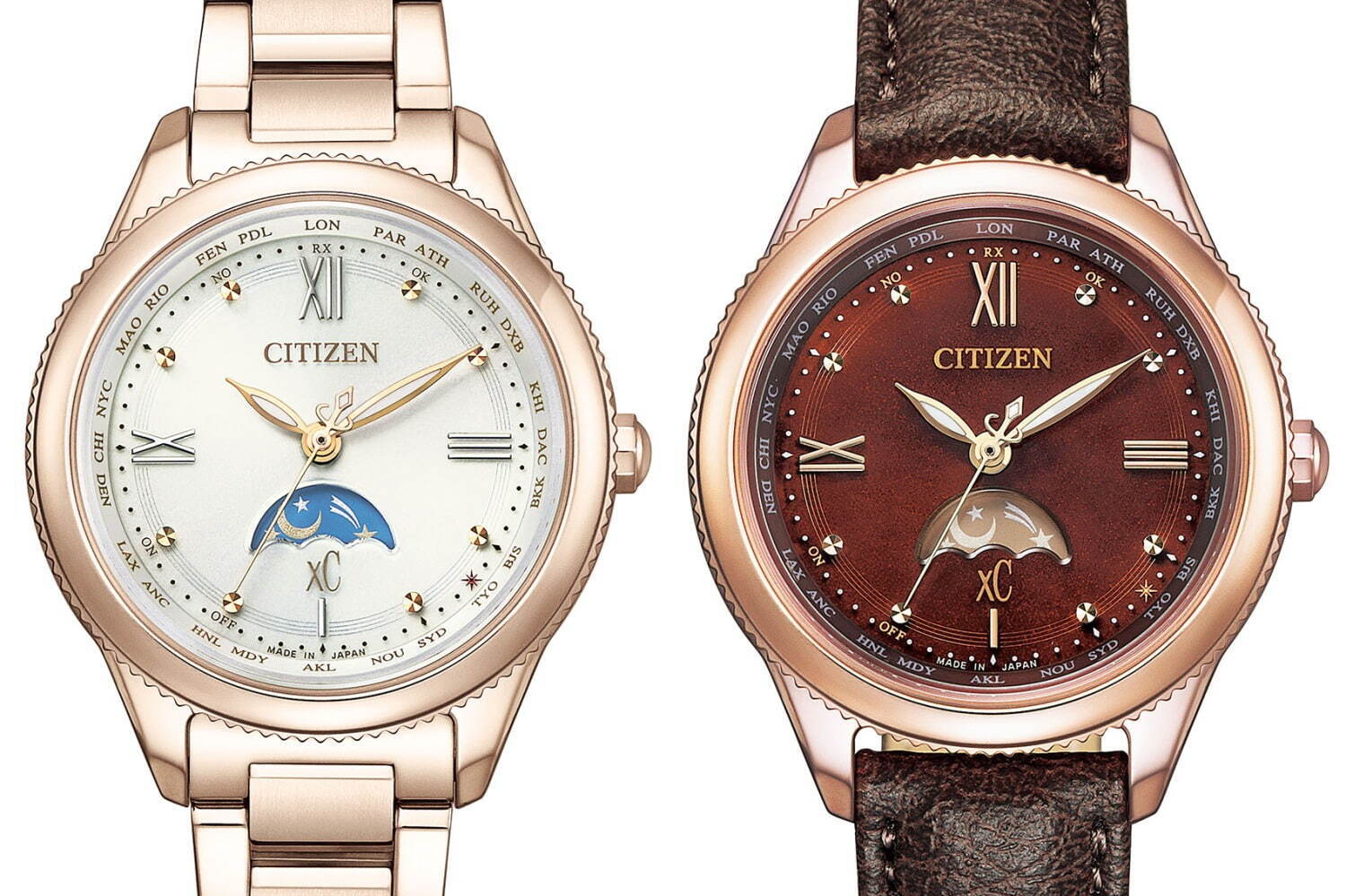 シチズン クロスシー、太陽と月をモチーフにした新作腕時計 - 時間経過でダイヤルの表情が変化