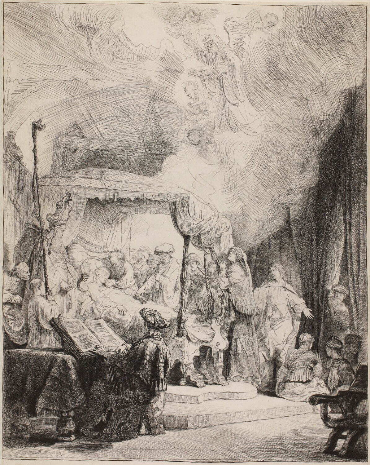 レンブラント・ファン・レイン《聖母の死》1639年 凹版・銅版(エッチング、ドライポイント) 町田市立国際版画美術館蔵