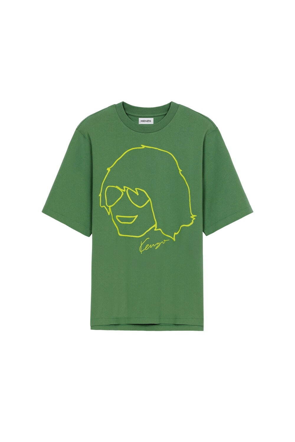 ケンゾー"高田賢三の似顔絵"を刺繍した新作Tシャツ、ブルーやグリーンのカラフルボディ｜写真3