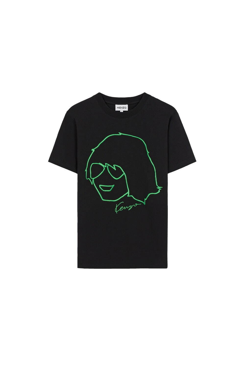 ケンゾー"高田賢三の似顔絵"を刺繍した新作Tシャツ、ブルーやグリーンのカラフルボディ｜写真2