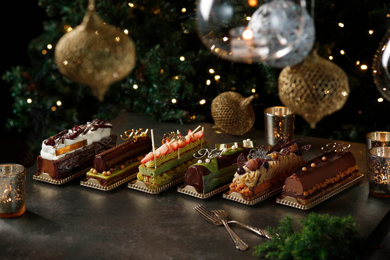 ウェスティンホテル東京のクリスマス、“森の中の切り株”着想のキノコ型チョコ添えケーキなど｜写真11