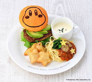 東京＆博多「カービィカフェ」新作メニュー、ワドルディのヘルシーバーガーやワドルドゥ“見つめる”サラダ｜写真2
