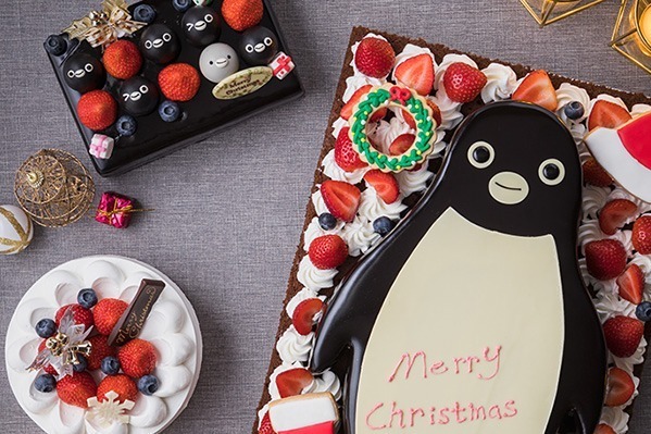 ホテルメトロポリタン「Suicaのペンギン」クリスマスケーキ、ショコラ＆マロンクリームをサンド｜写真1