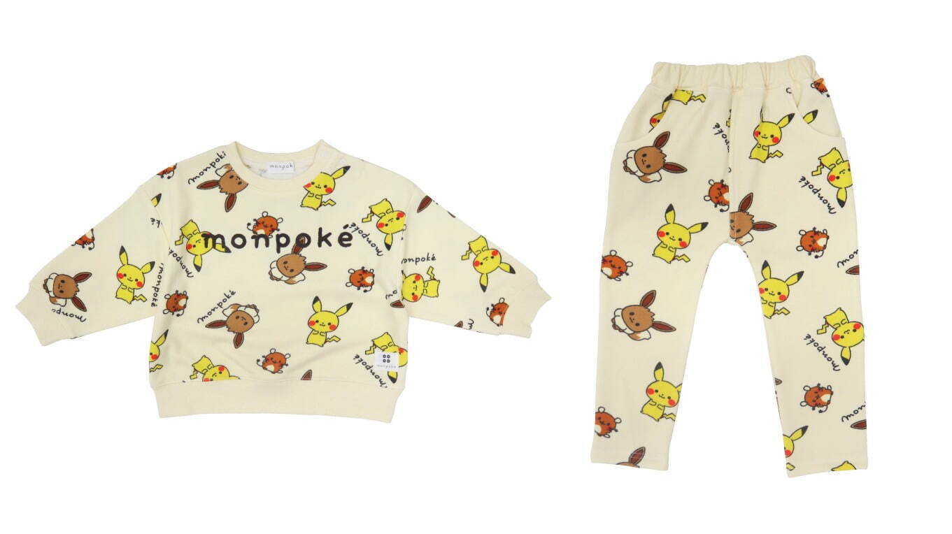 ポケモン公式ベビーブランド「モンポケ」21年冬に“ピカチュウ＆イーブイになれる”パーカー発売 - ファッションプレス