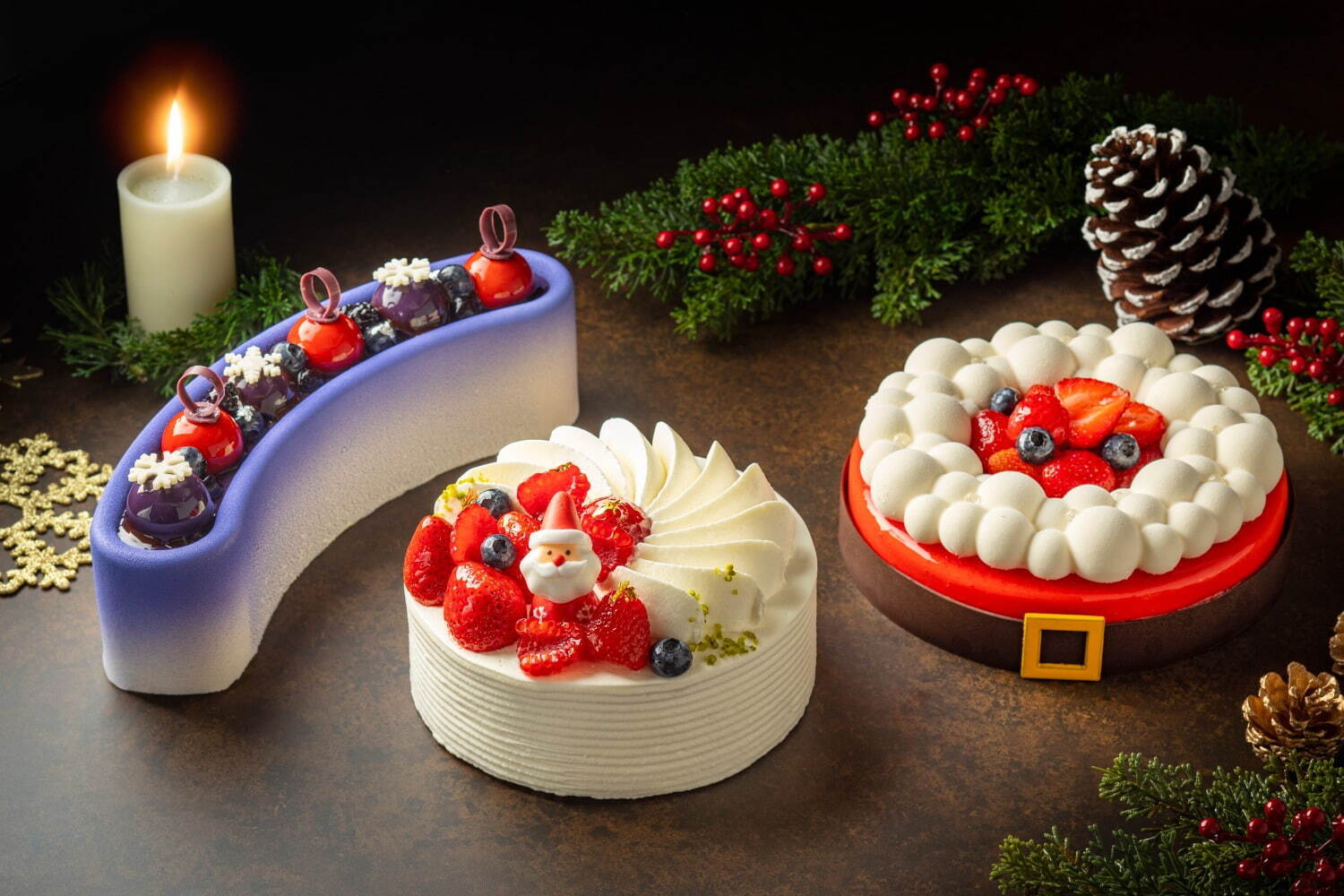 ヒルトン名古屋2021年クリスマスケーキ＆スイーツ、サンタモチーフのケーキや雪だるまレアチーズ｜写真1