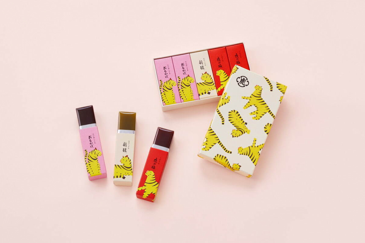 羊羹｜とらや2022年の干支「寅」の限定和菓子、“走る虎”を表現した羊羹や“虎斑模様”の生菓子