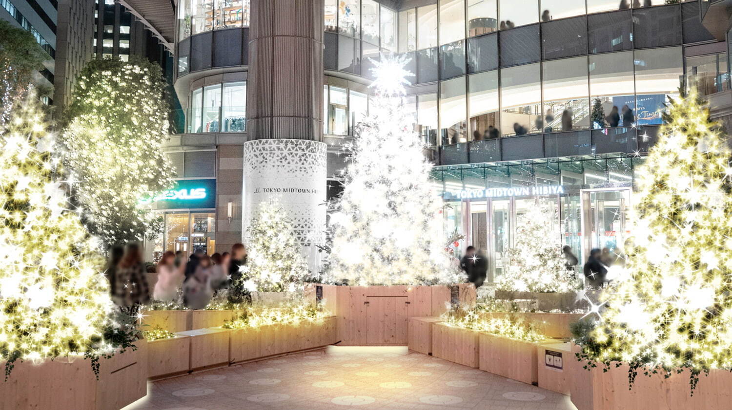 日比谷“魔法のようなグラデカラー”イルミネーション2021、東京ミッドタウン日比谷にクリスマスツリー｜写真10