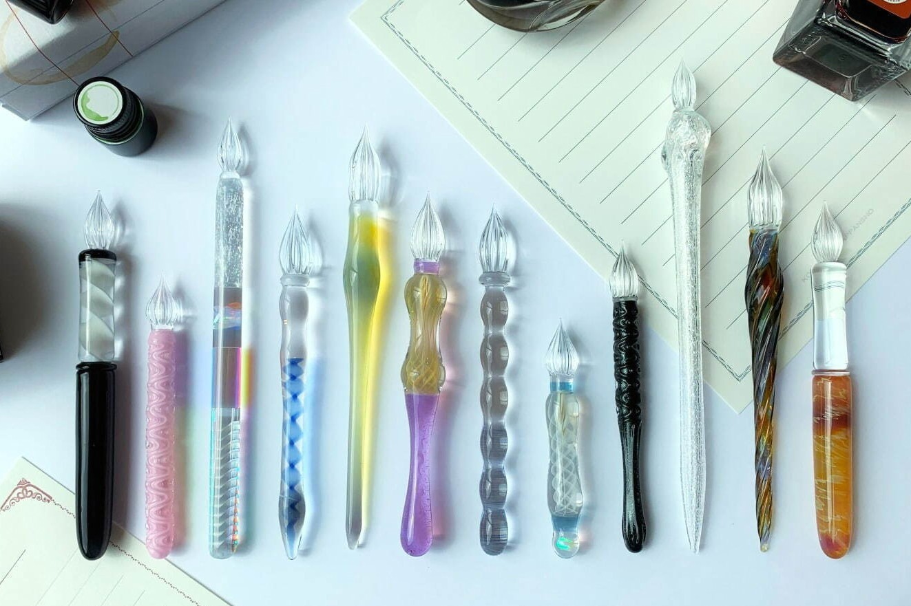 「煌めきのペンフェア」“まるでキャンディー”マーブル模様のガラスペンなど銀座 蔦屋書店に