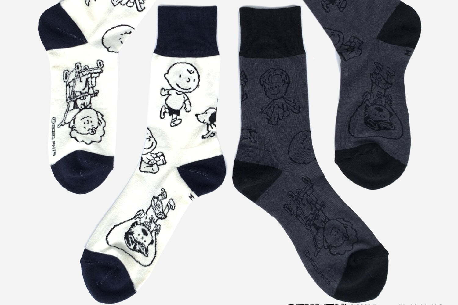 レッグウェア｜シックストックス、スヌーピーなど「ピーナッツ」キャラ初登場シーンのコラボソックス