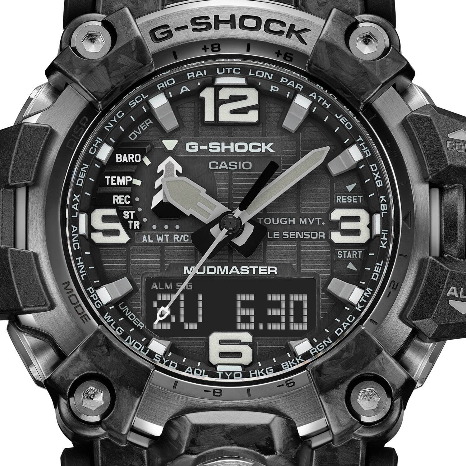 G-SHOCKの高機能腕時計「マッドマスター」が小型化、“極太”短針＆大型アラビア数字 - ファッションプレス