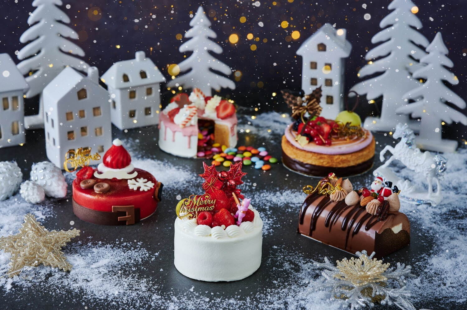 ザ ストリングス 表参道のクリスマスケーキ2021、カラフルチョコ溢れる「サプライズケーキ」など｜写真1