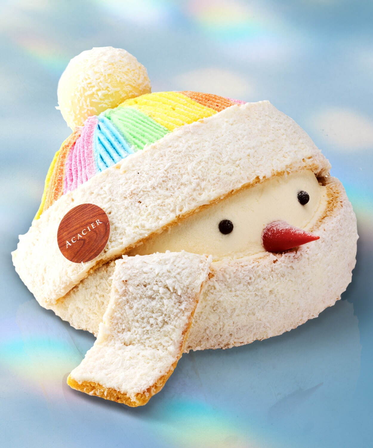 伊勢丹新宿店 - “虹色”帽子のスノーマンケーキ