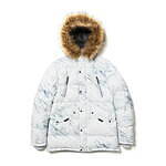 ナンガ“雪山”モチーフのマーブルパターンを配したダウンジャケット＆サンダル｜写真4