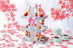 ANAクラウンプラザホテル大阪「ピンクアフタヌーンティー」紅葉テーマのピンクスイーツ＆セイボリー｜写真1