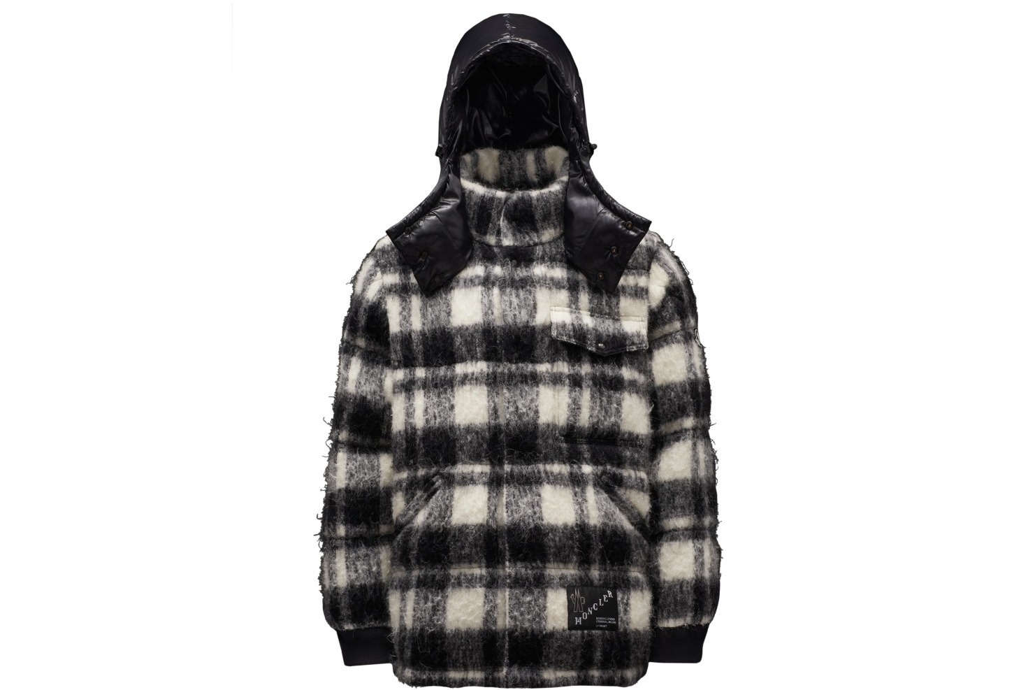 7 モンクレール フラグメント ヒロシ・フジワラ、90'sグランジ着想のチェック柄ダウンジャケット