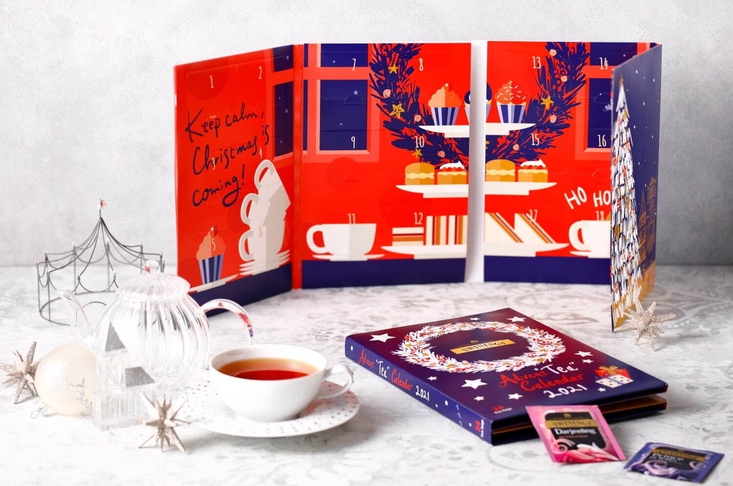 英国王室御用達トワイニング“紅茶”のアドベントカレンダー、王道アールグレイや爽やかミントティー｜写真1