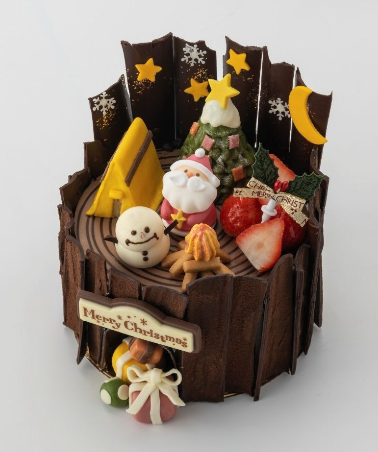大阪新阪急ホテル21年クリスマスケーキ、キャンプするサンタを描いた“ストーリー仕立て”のケーキ｜写真2