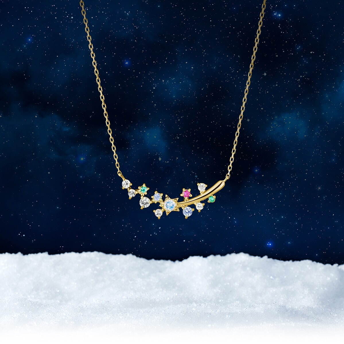 4℃の2021年クリスマスジュエリー、エメラルド＆トパーズ煌めく“星”ネックレスやリングなど｜写真8