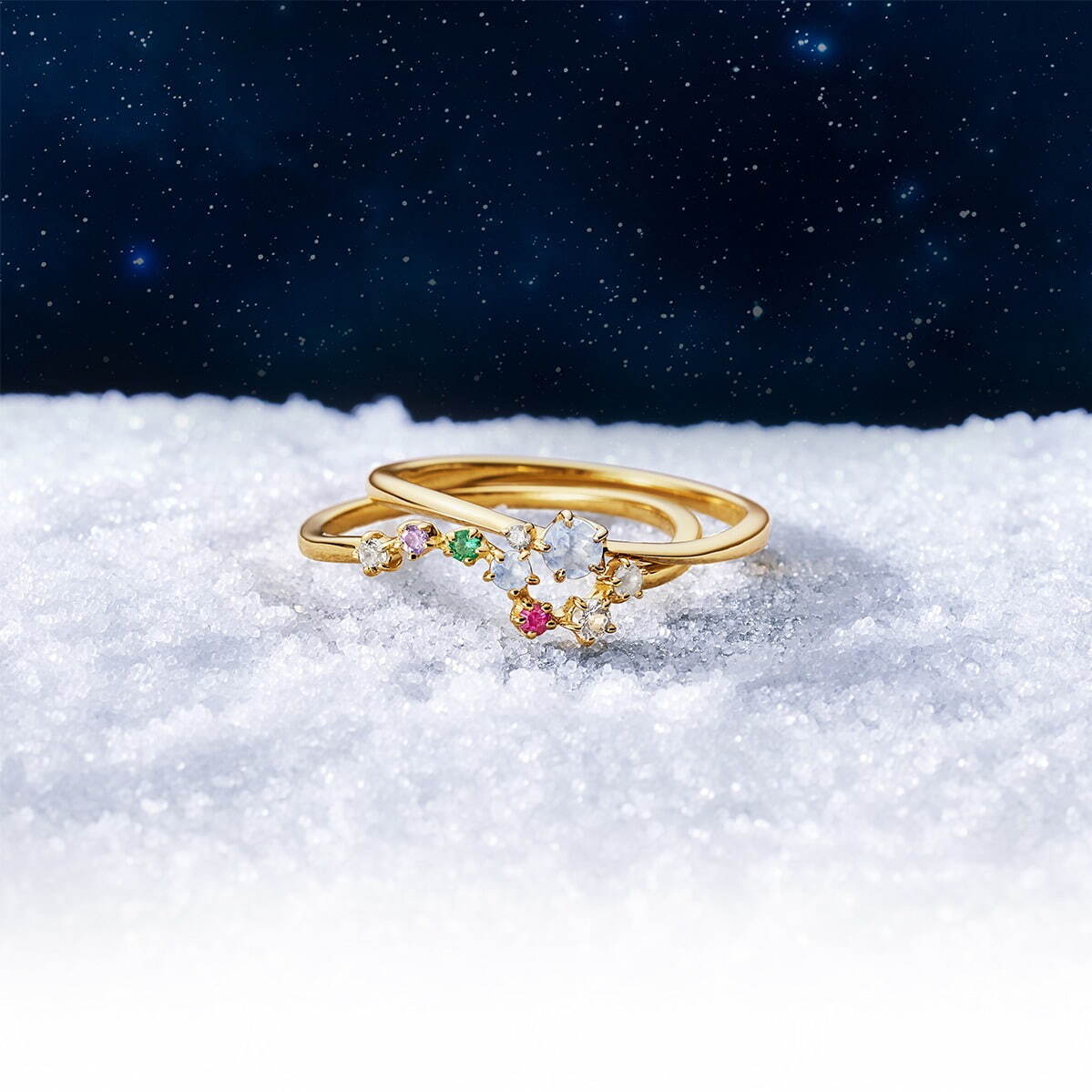 4℃の2021年クリスマスジュエリー、エメラルド＆トパーズ煌めく“星”ネックレスやリングなど｜写真10